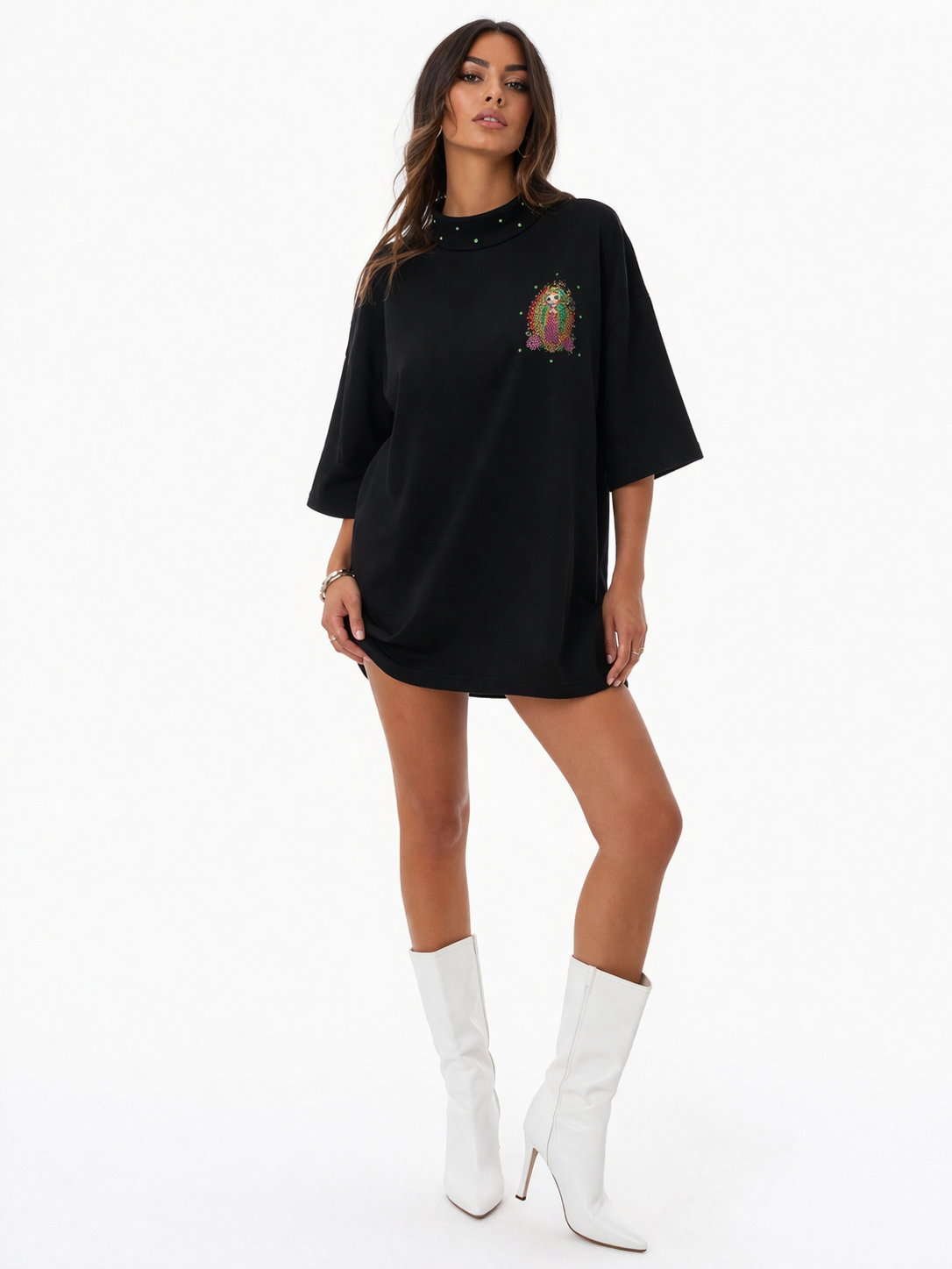 T-Shirt Madonna Guadalupe Nera