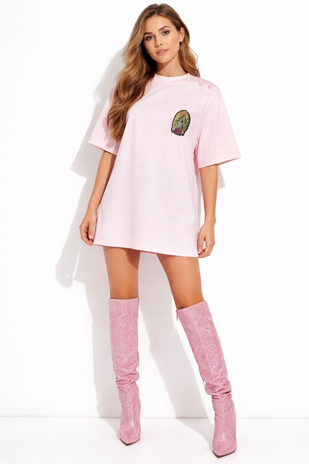 T-Shirt Tris Madonna Rosa