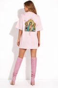 T-Shirt Tris Madonna Rosa